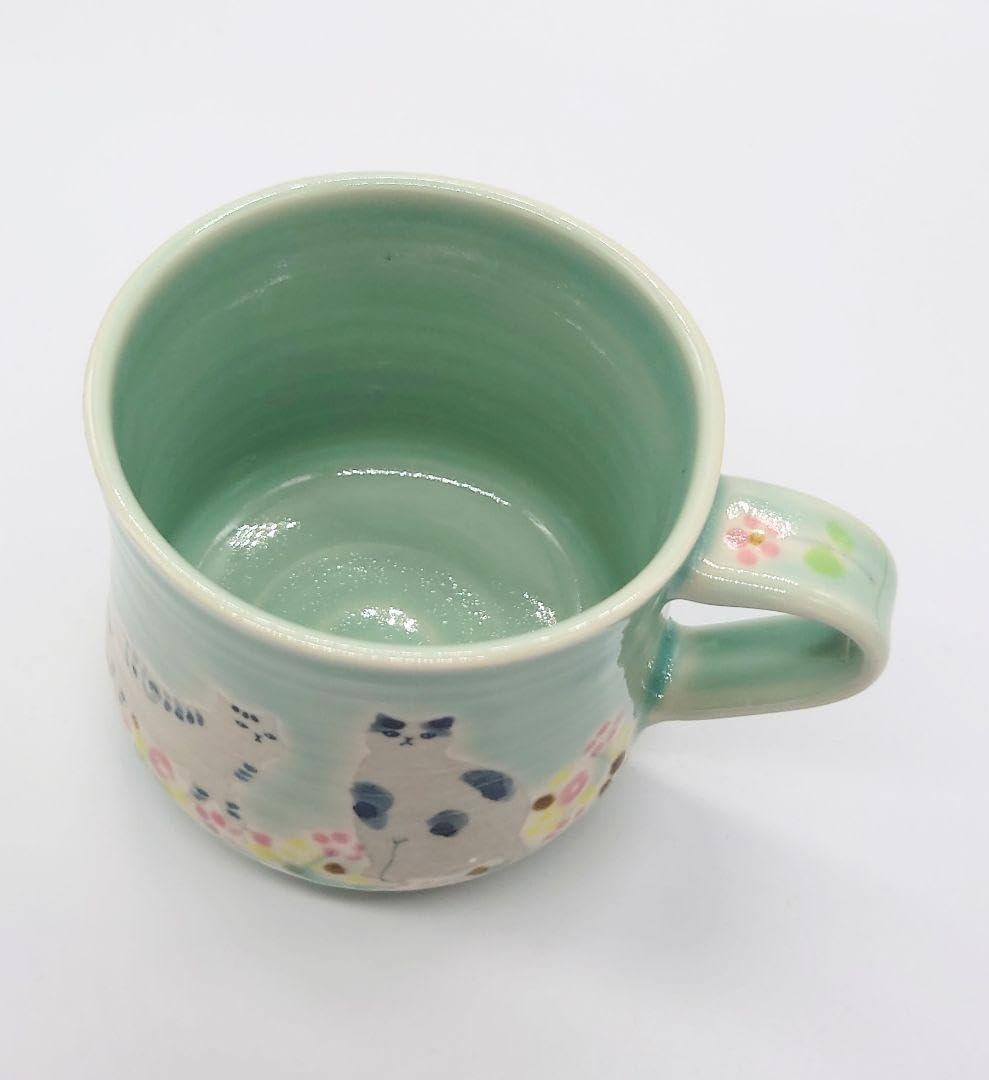 新品　大場紀穂子 kihoko oba　猫 マグカップ ネコ お花 蝶 Amazon.co.jp: 大場紀穂子 kihoko oba 猫 マグカップ ネコ お花
